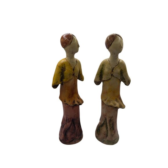 Vintage Ceramic Figurines Sculptures Hand made and signed by AT 17" Tall - Picture 9 of 15